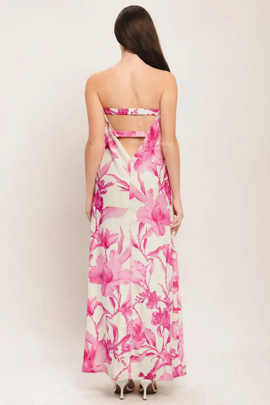 SOFT ROSE ESCAPE WOVEN ANKLE DRESS - DRESSES