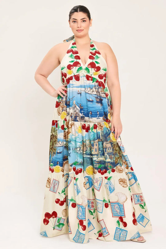 ITALIAN RIVIERA DREAM WOVEN MAXI DRESS