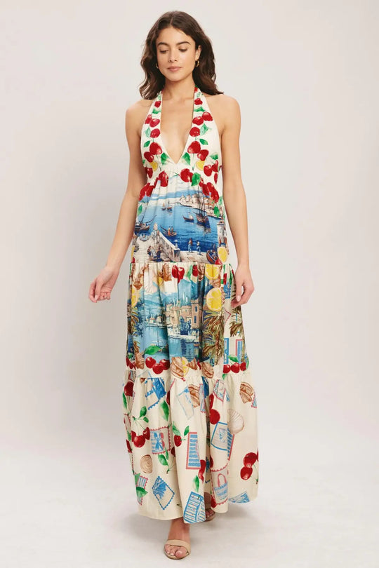 ITALIAN RIVIERA DREAM WOVEN MAXI DRESS