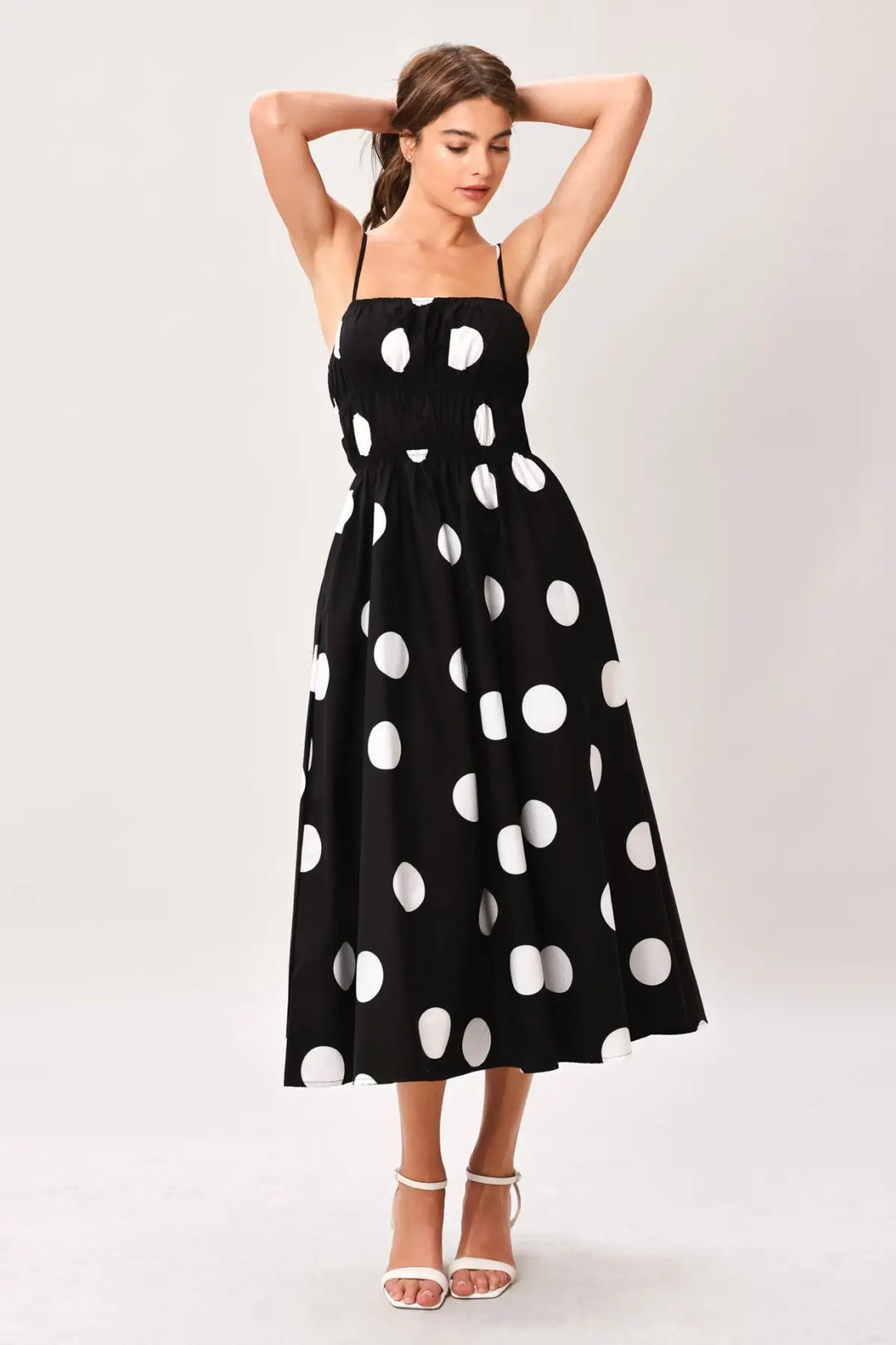 DOT THEORY WOVEN MIDI DRESS - DRESSES