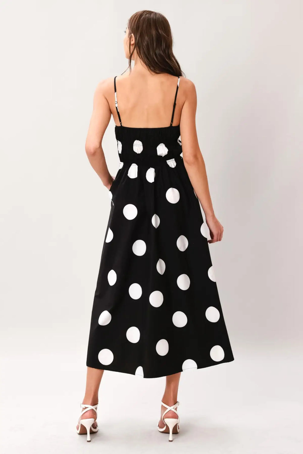 DOT THEORY WOVEN MIDI DRESS - DRESSES