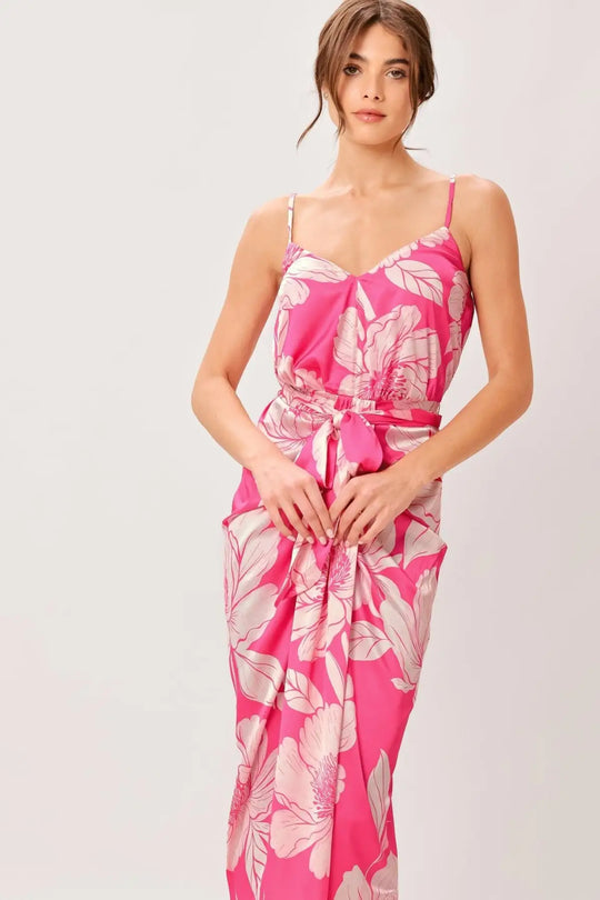 BOLD PETALIA WOVEN MIDI DRESS - DRESSES