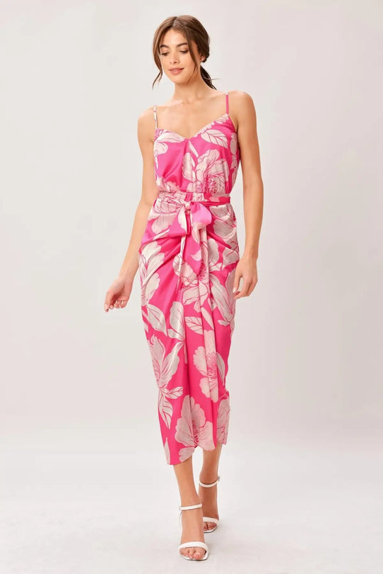 BOLD PETALIA WOVEN MIDI DRESS - DRESSES