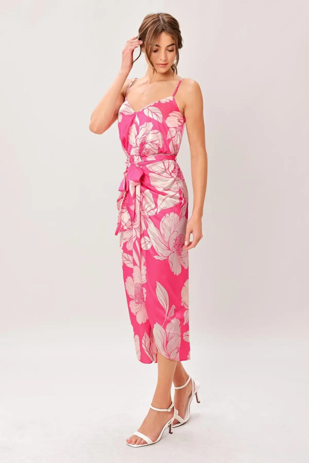 BOLD PETALIA WOVEN MIDI DRESS - DRESSES