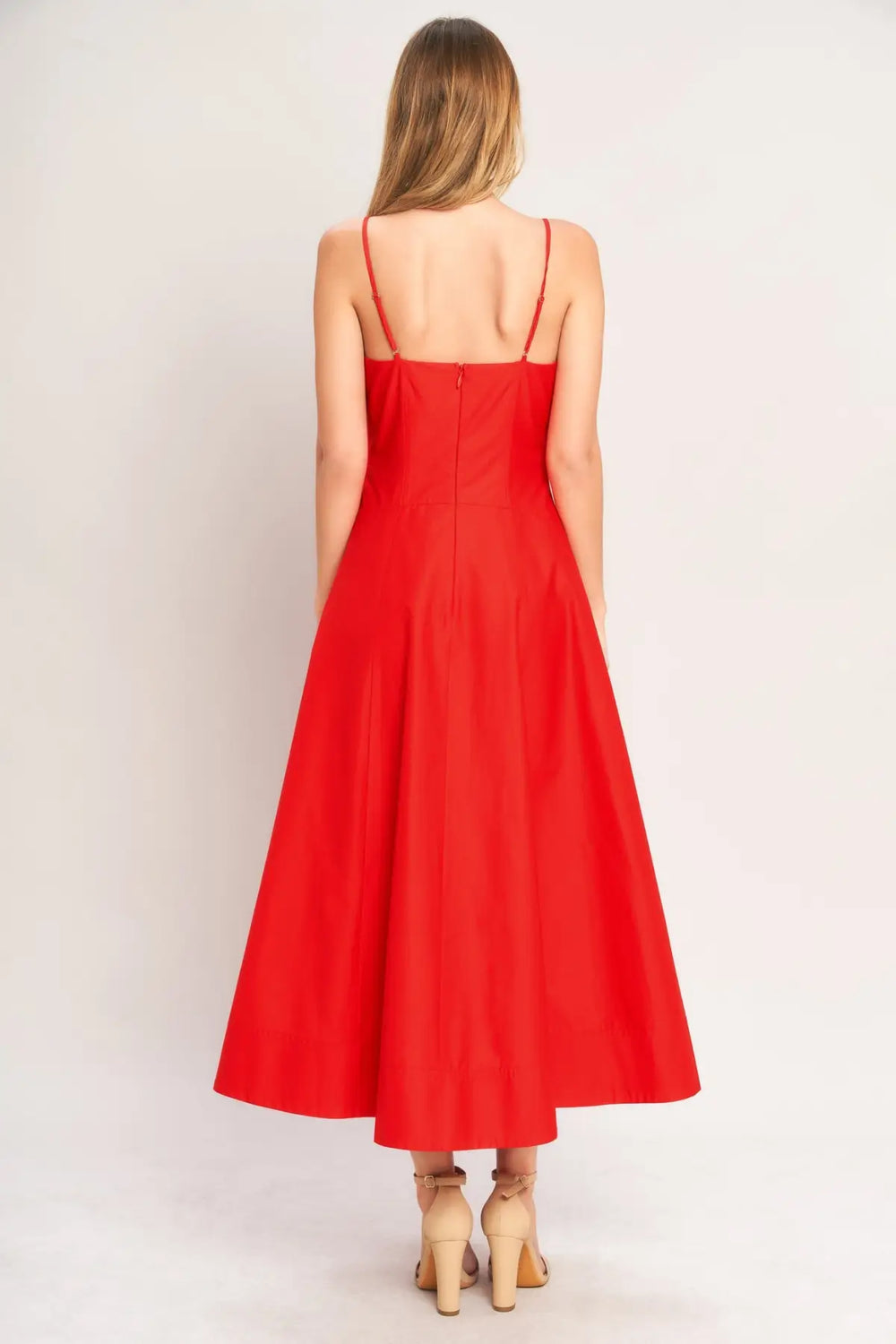 SUMMER CITY WOVEN MIDI DRESS - DRESSES