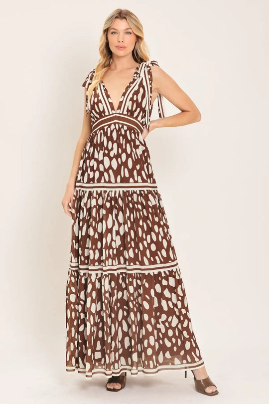 SPICED TERRAIN WOVEN MAXI DRESS - DRESSES