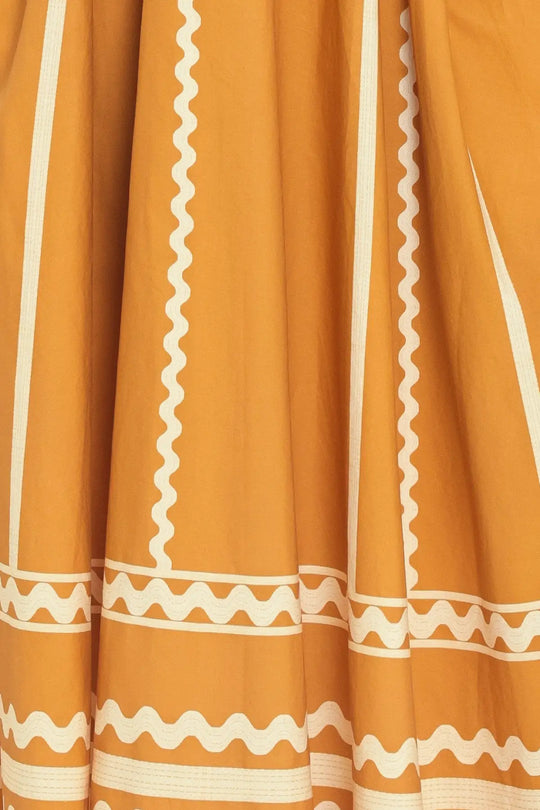 MARIGOLD DREAM WOVEN MIDI DRESS - DRESSES