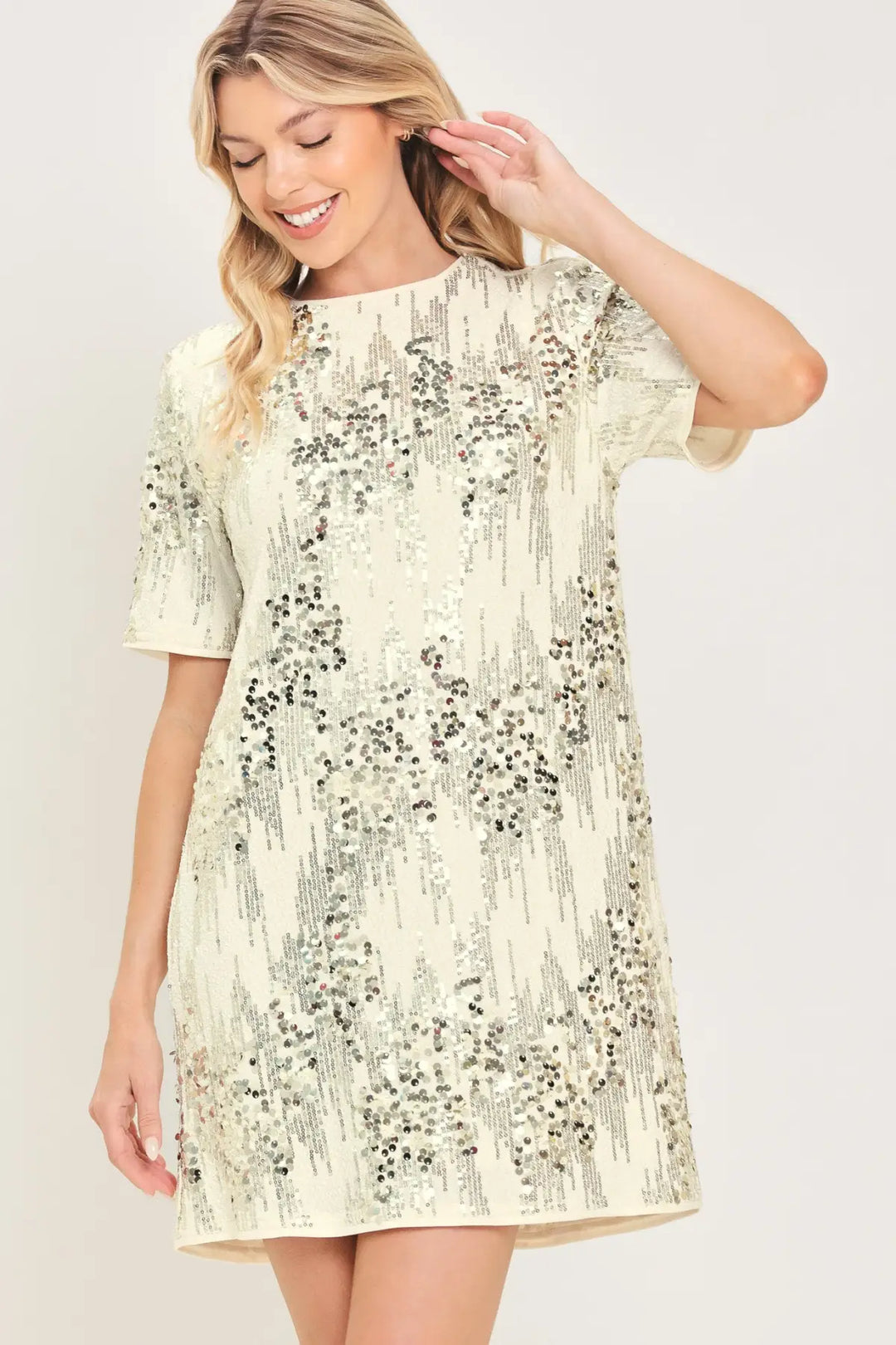 NOIR &amp; IVORY BLACK/CREAM STATEMENT DRESS