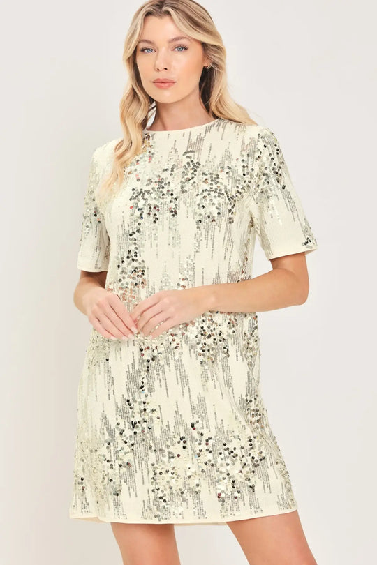 NOIR &amp; IVORY BLACK/CREAM STATEMENT DRESS