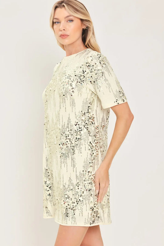 NOIR &amp; IVORY BLACK/CREAM STATEMENT DRESS