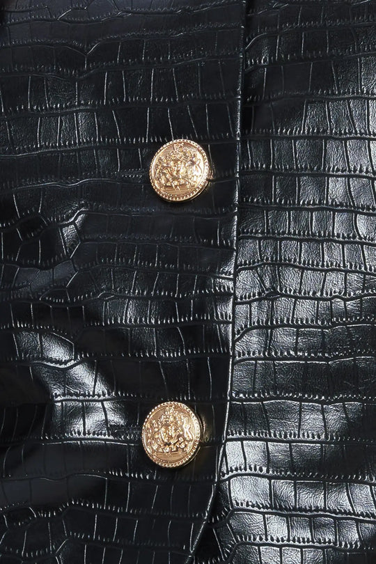 AT THE START FAUX LEATHER BOLERO JACKET - JACKETS