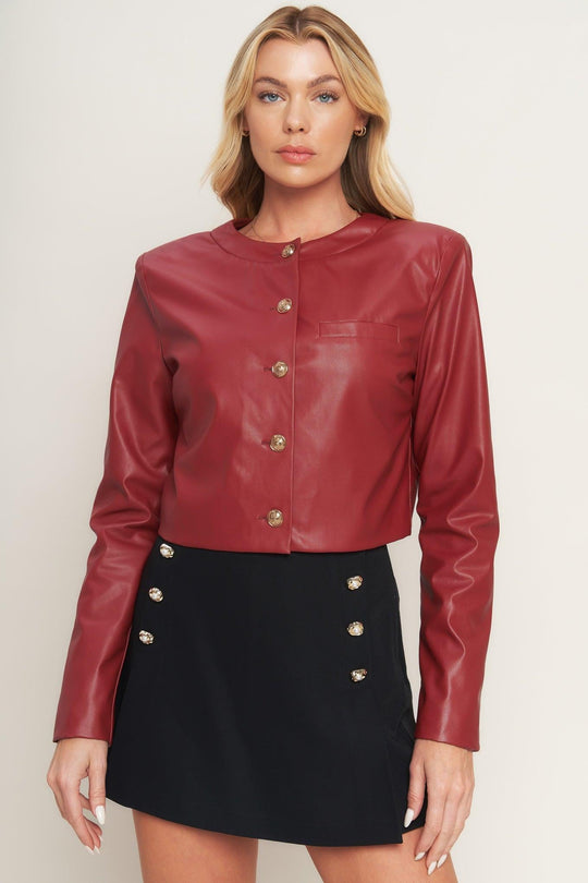TACTICAL GRACE LEATHER JACKET - MELISSA JEAN