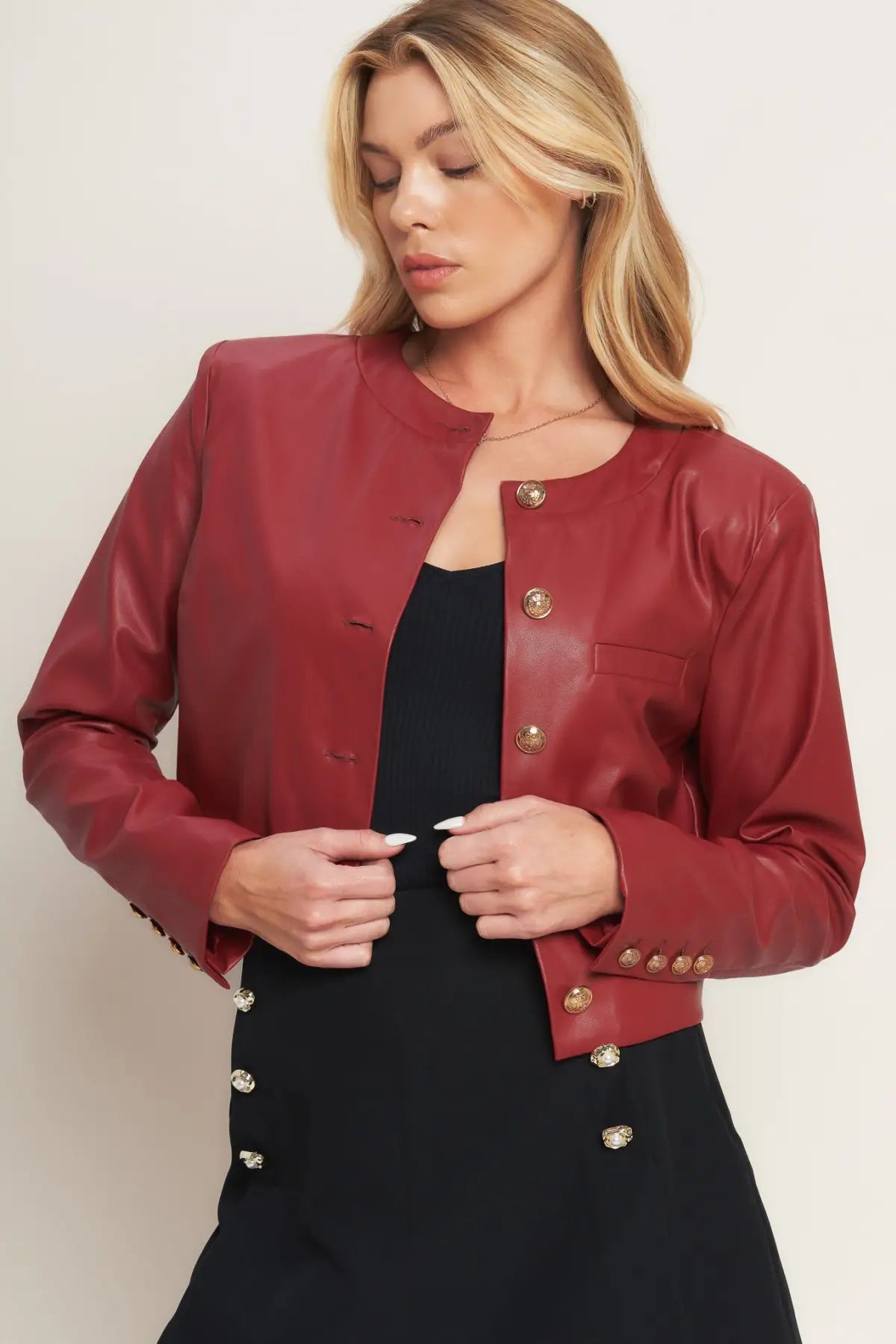 TACTICAL GRACE LEATHER JACKET - TOPS