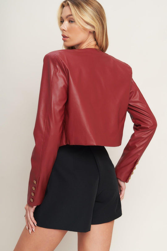 TACTICAL GRACE LEATHER JACKET - MELISSA JEAN