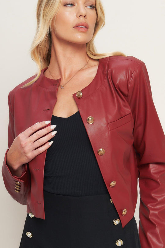 TACTICAL GRACE LEATHER JACKET - MELISSA JEAN