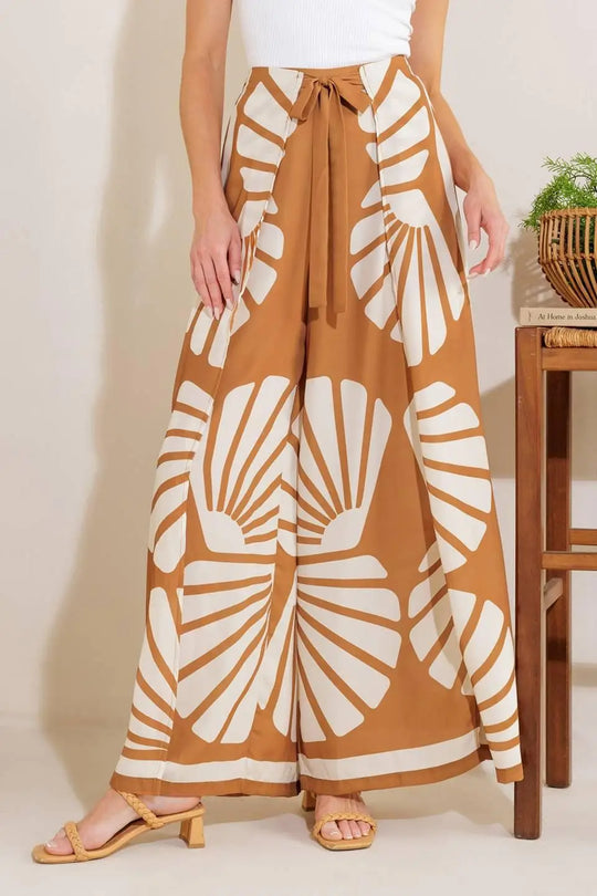 AWAITING LOVE WOVEN KIMONO COVER UP AND PANT SET - TOPS
