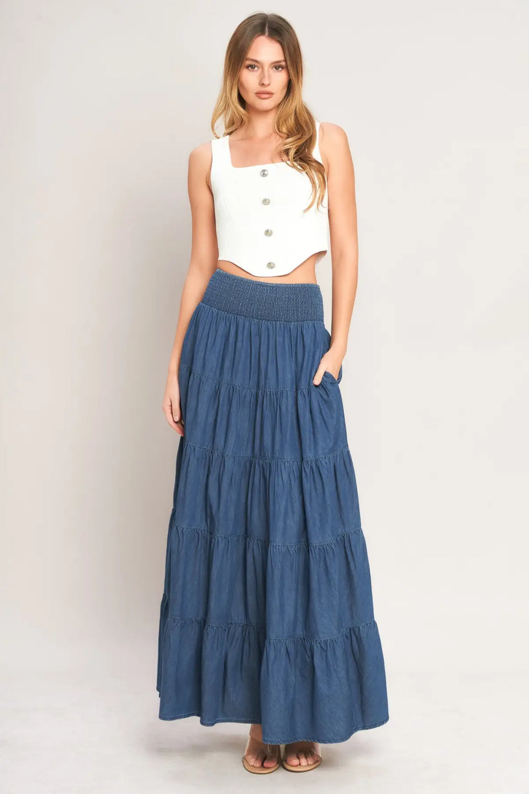 SUMMER SIMPLICITY LIGHTWEIGHT MAXI SKIRT - SKIRTS