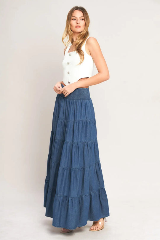 SUMMER SIMPLICITY LIGHTWEIGHT MAXI SKIRT - SKIRTS