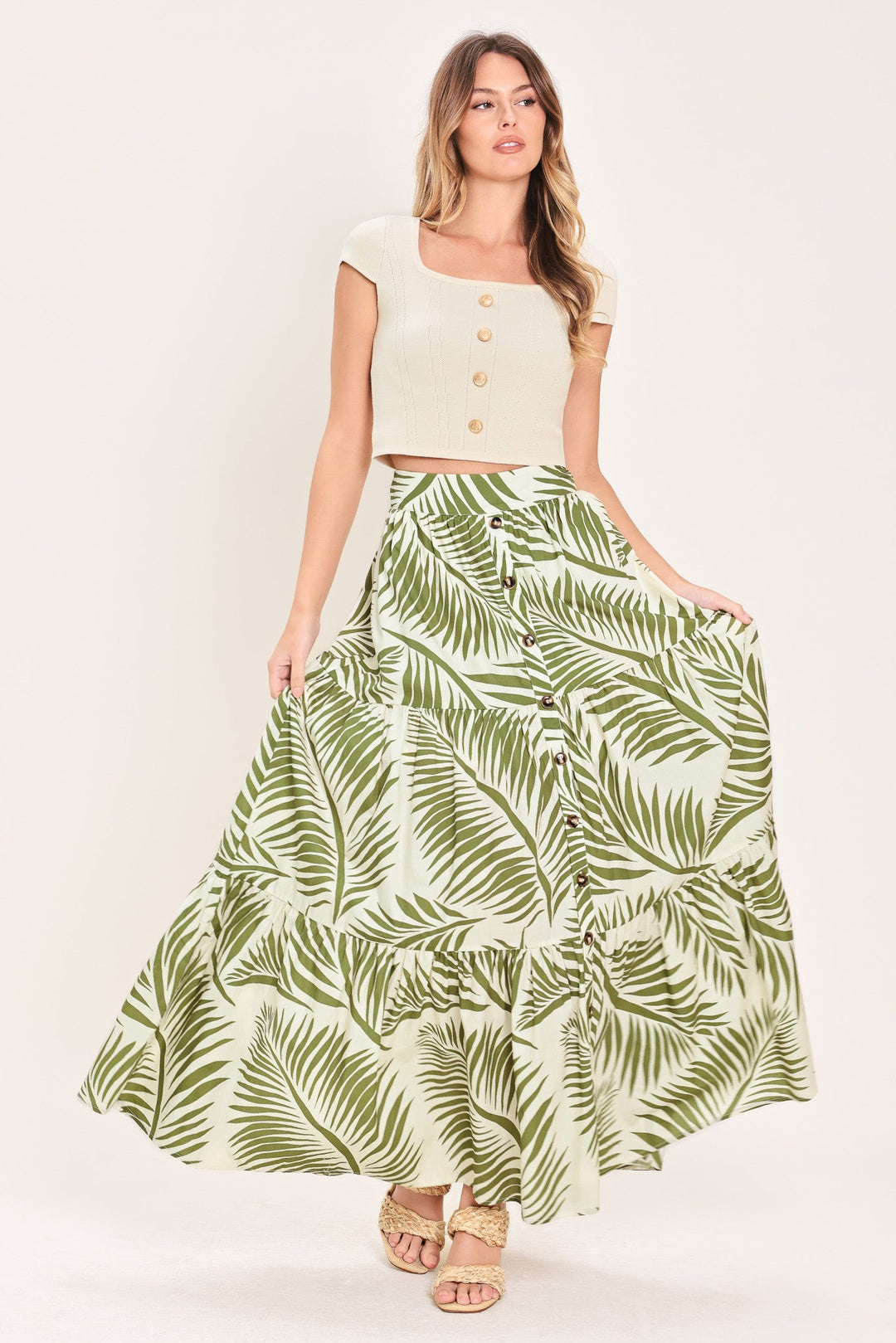 COASTAL CANOPY WOVEN MAXI SKIRT