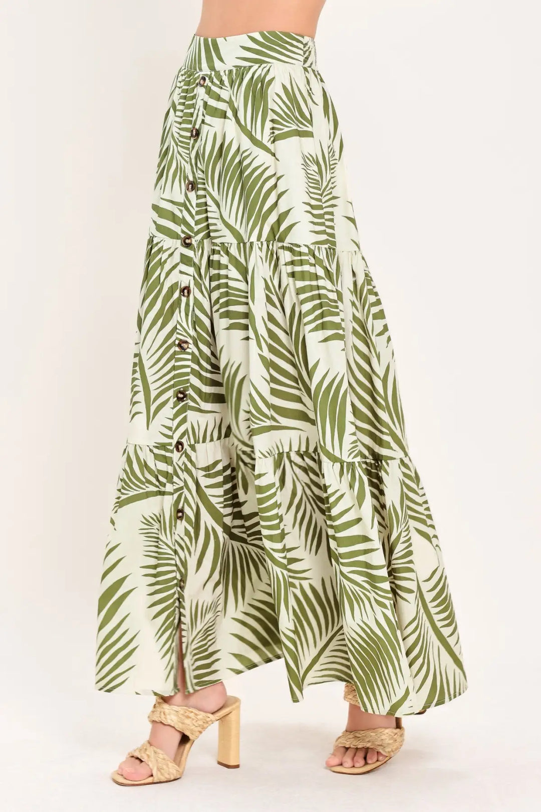 COASTAL CANOPY WOVEN MAXI SKIRT - SKIRTS