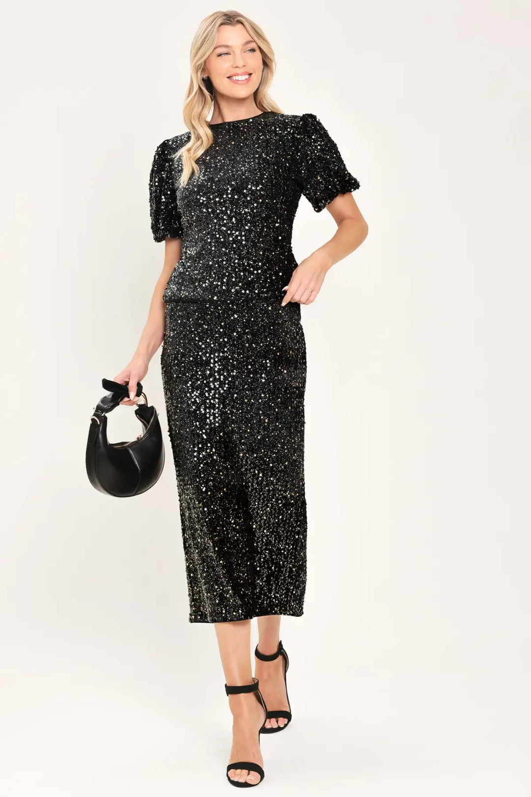 MIDNIGHT EDIT BLACK STATEMENT SKIRT
