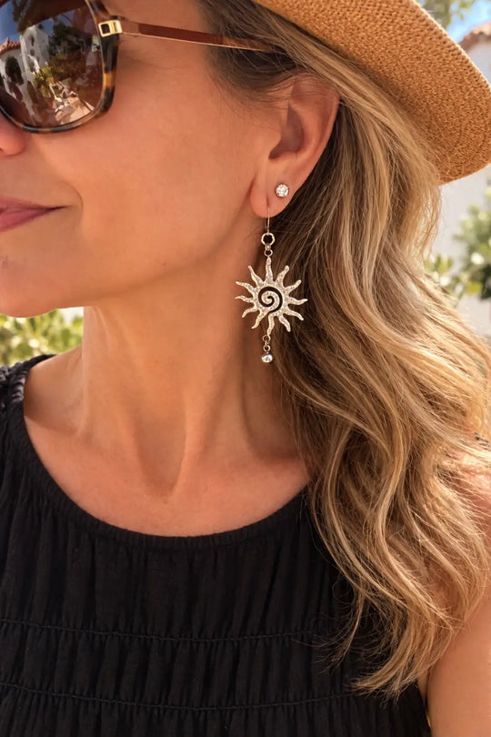HAMMERED SUN EARRINGS