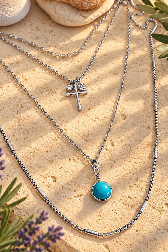 STONE CHARM NECKLACE