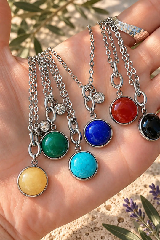 STONE CHARM NECKLACE