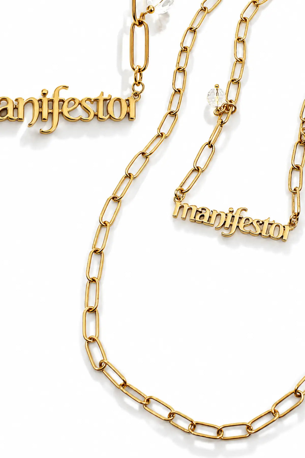 Manifestor Long Chain Necklace - Antique Gold - Long chain
