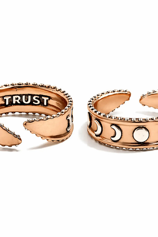 Trust Moon Phase Adjustable Ring