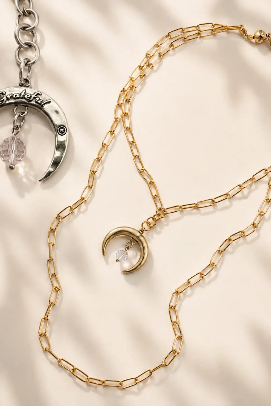 Grateful Crescent Moon Klink Necklace - klink