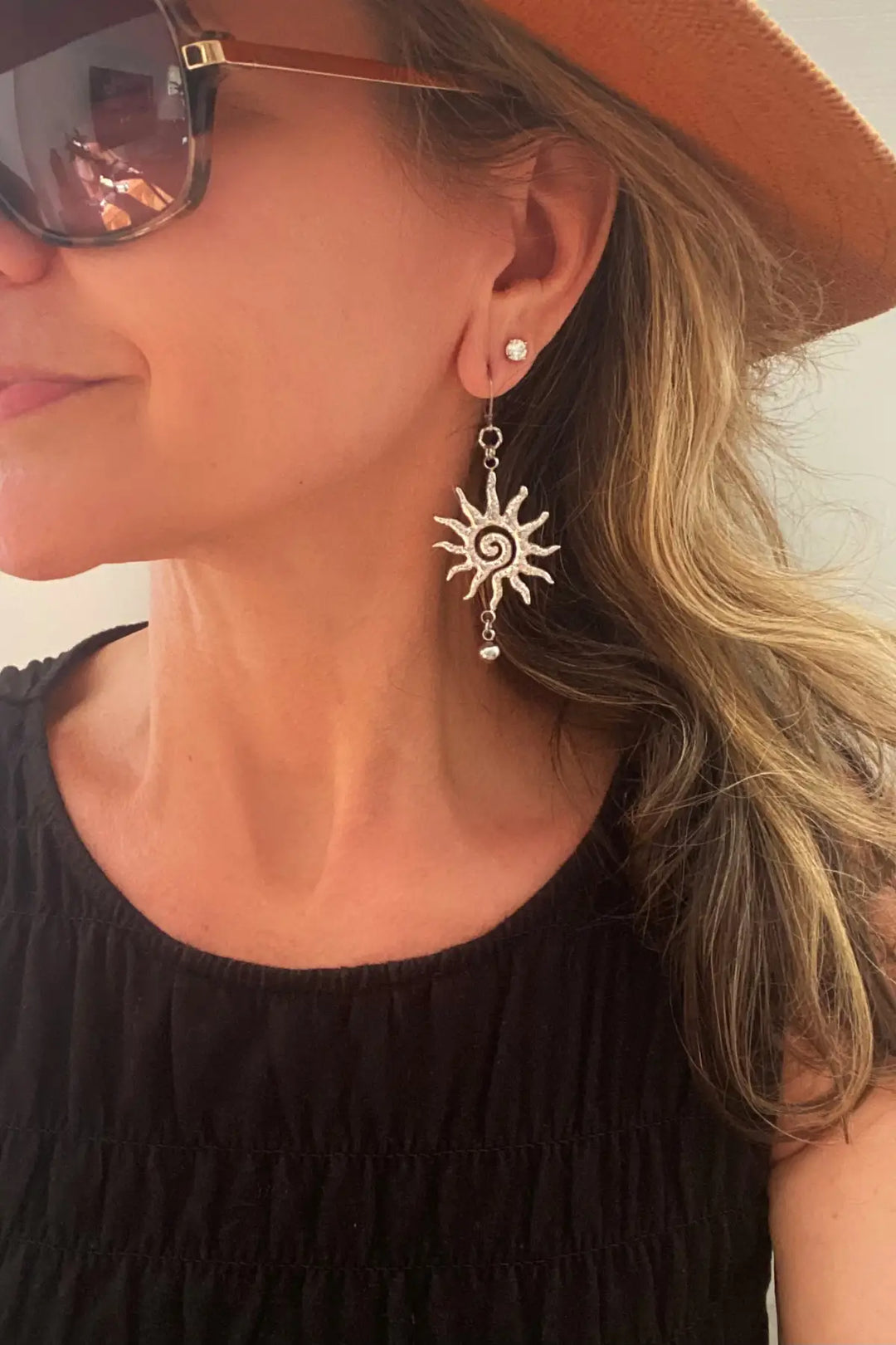 HAMMERED SUN EARRINGS