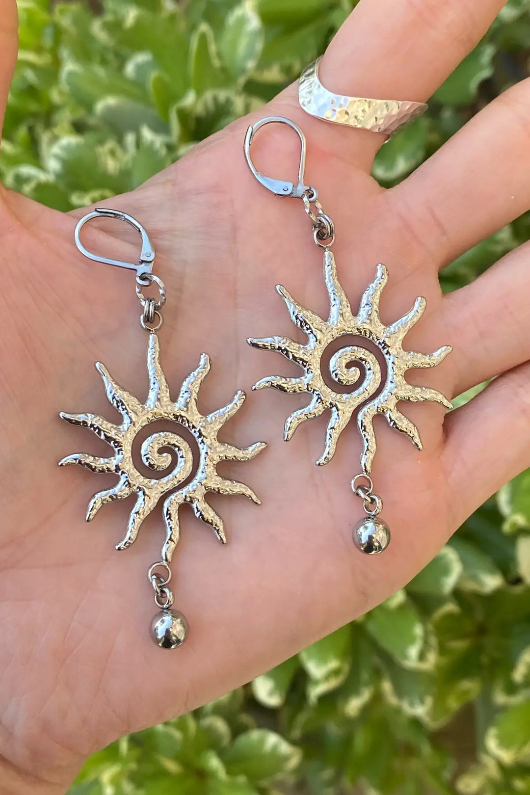 HAMMERED SUN EARRINGS