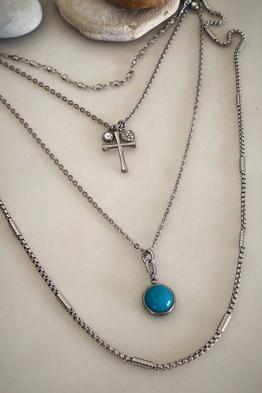 STONE CHARM NECKLACE