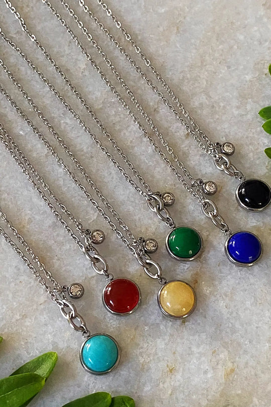 STONE CHARM NECKLACE