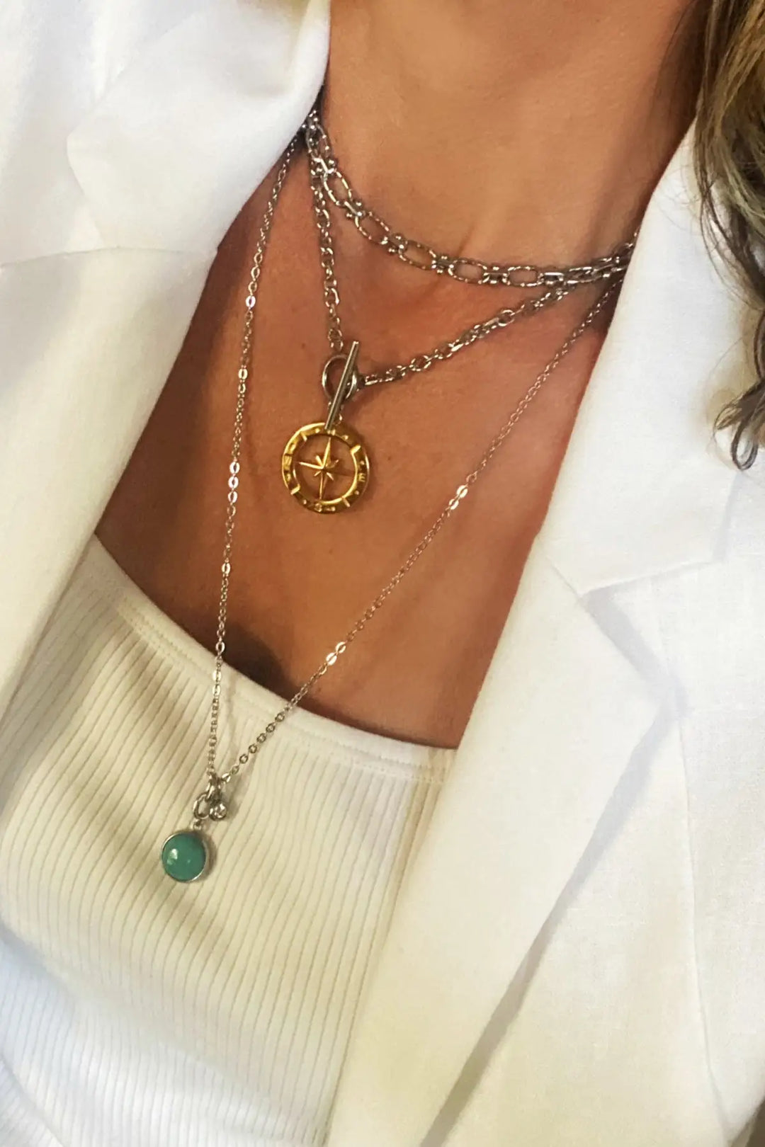 STONE CHARM NECKLACE