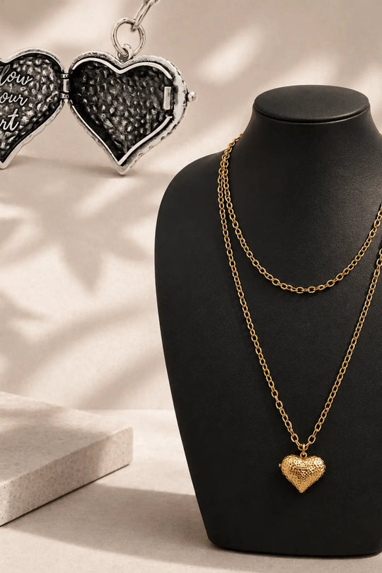 Follow Your Heart Heart Locket Essential Necklace