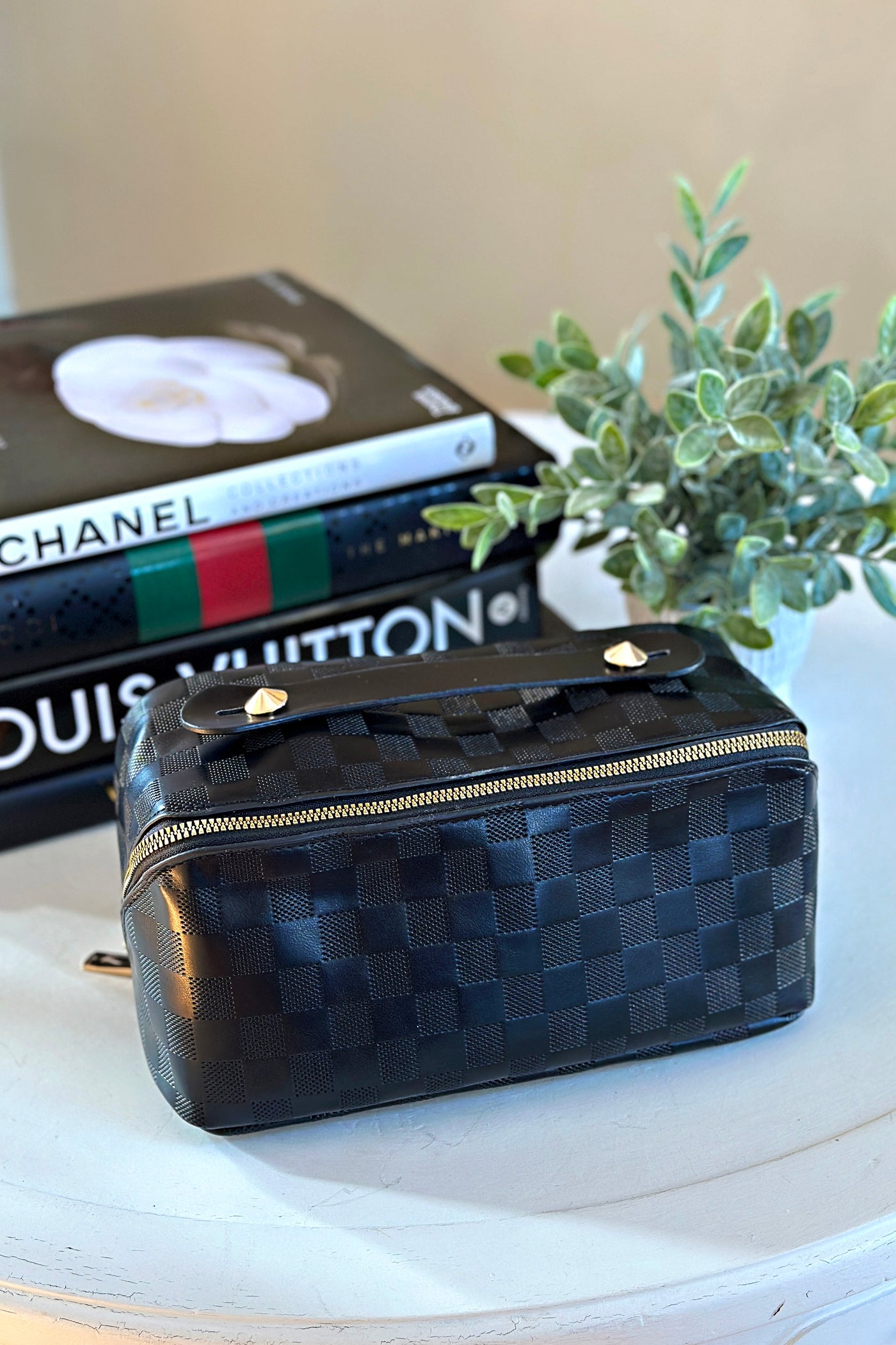 Checkered Luxe Glam Bag