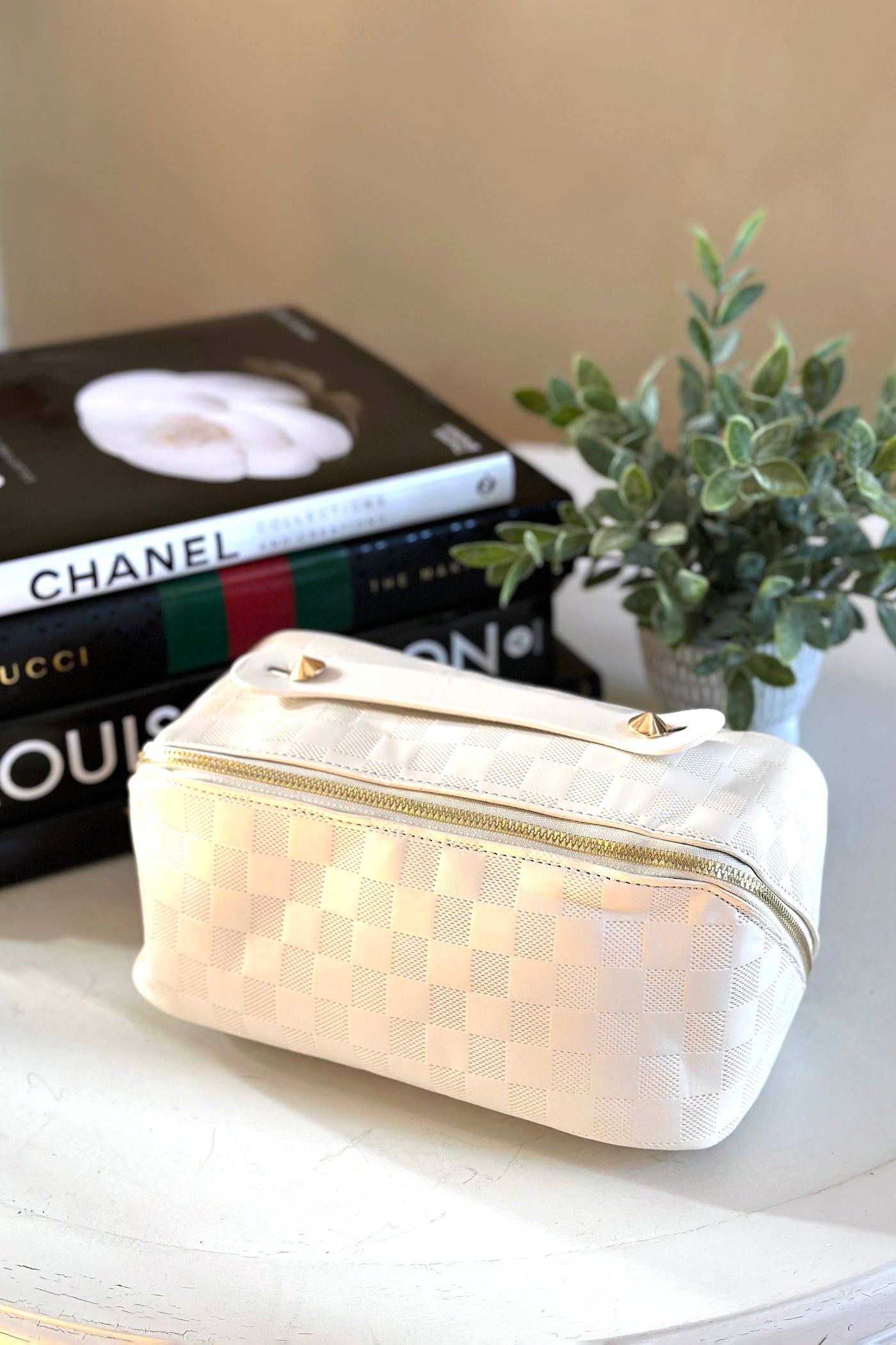 Checkered Luxe Glam Bag