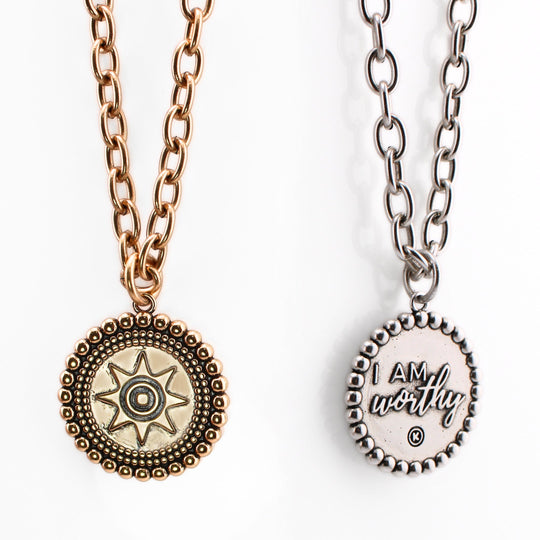 I Am Worthy Sun Essential Necklace - MELISSA JEAN