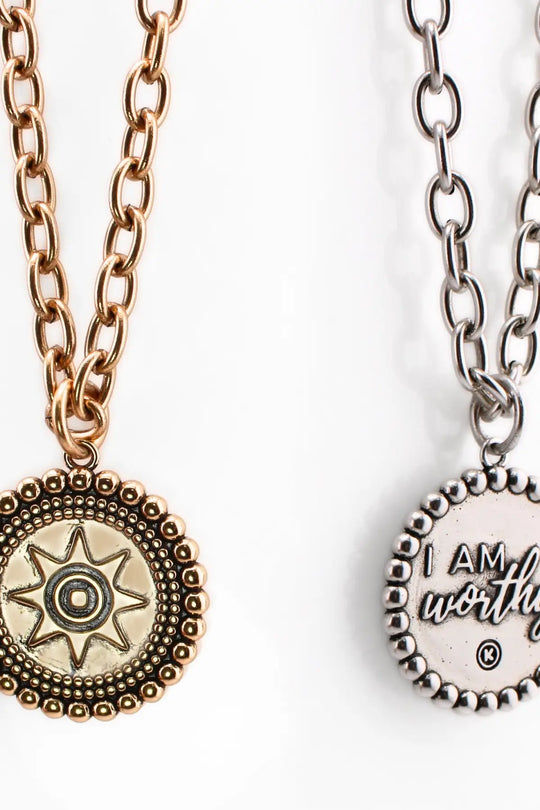 I Am Worthy Sun Essential Necklace - essential
