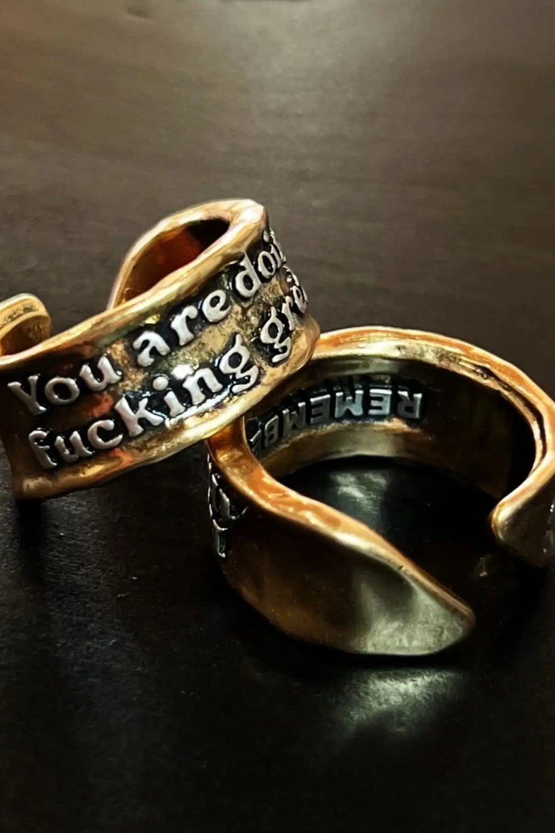 You Are Doing F*cking Great Remember Adjustable Ring