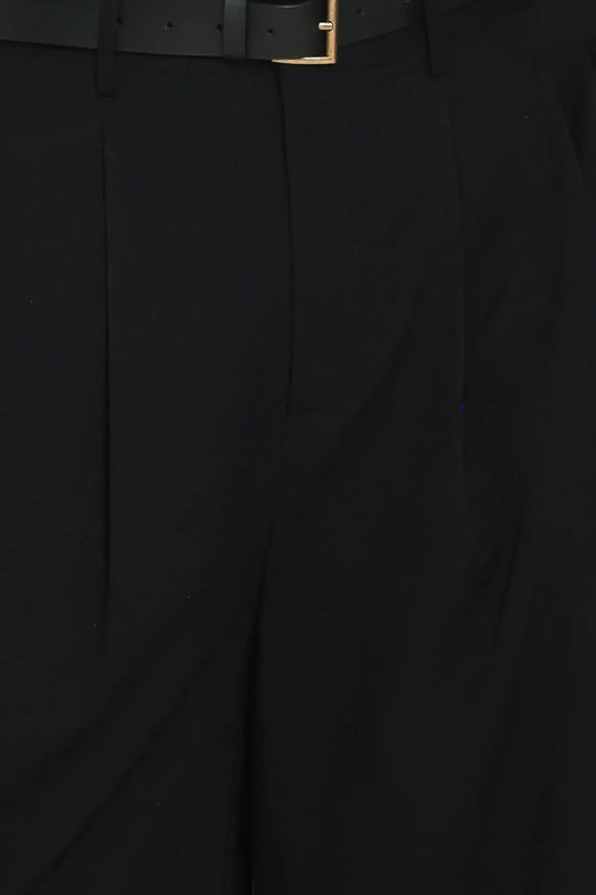 CITY CINCH BLACK/BROWN BELTED WIDE-LEG PANTS