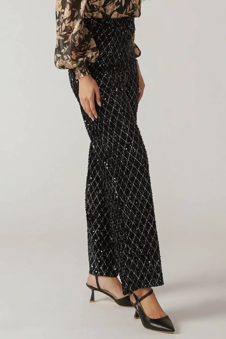 RUNNING OUT OF TIME SEQUIN PANTS - PANTS