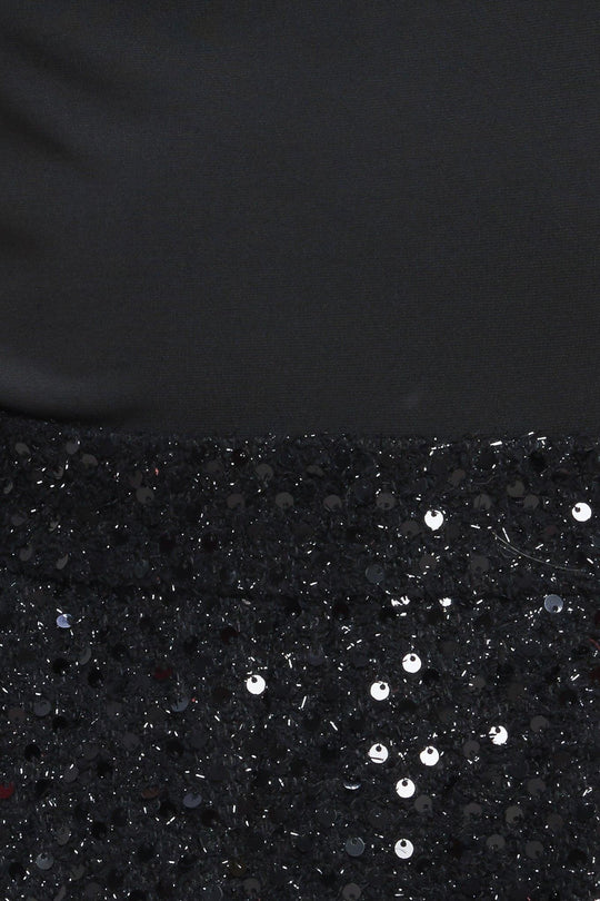 TWINKLE CHIC BLACK TOP AND SEQUIN SHORT ROMPER - MELISSA JEAN