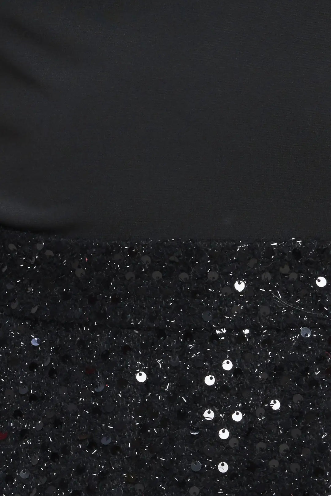 TWINKLE CHIC BLACK TOP AND SEQUIN SHORT ROMPER - ROMPER