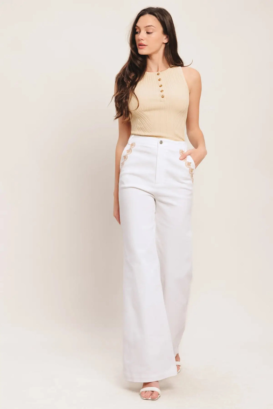 OPEN ROAD WHITE WOVEN PANTS - PANTS