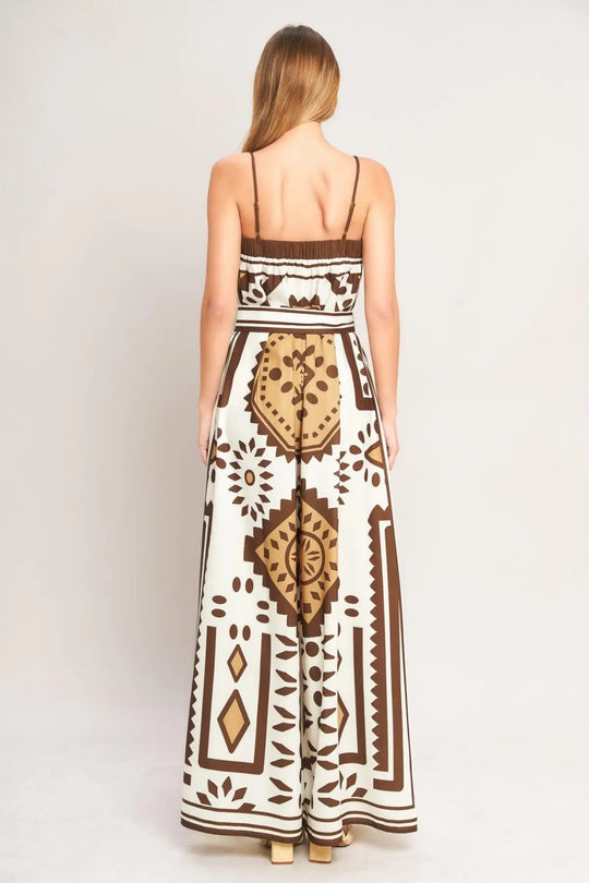 EARTHY ELEGANCE BOHO WOVEN JUMPSUIT - JUMPSUIT