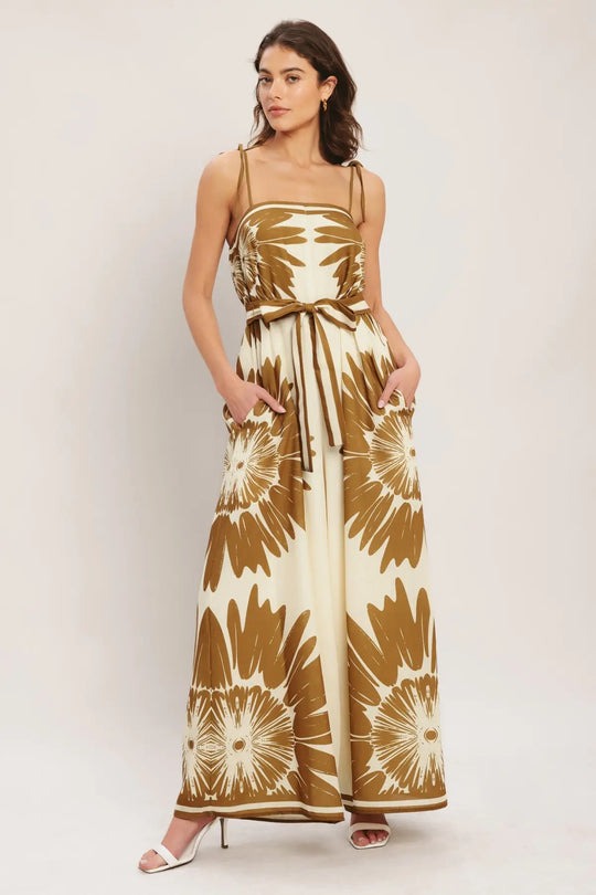 DESERT SUNBURST WOVEN JUMPSUIT - JUMPSUIT
