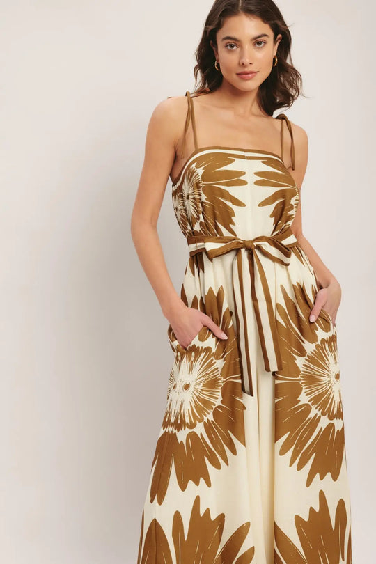 DESERT SUNBURST WOVEN JUMPSUIT - JUMPSUIT